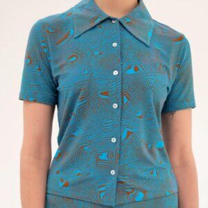 Paloma Wool Regina Top Mosaic Blue size S